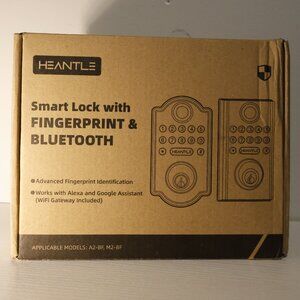 Heantle Digital Deadbolt Keyless Smart Lock Fingerprint Bluetooth A2-BBFT-HNT